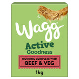 Wagg dry dog food rich in beef and veg 1kg (British brand)