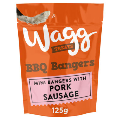 Wagg BBQ Bangers dog treats 125g (British brand)
