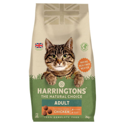 ASDA Harringtons Chicken Dry Cat Food for Adult Cats 2kg- Buy online at McGrocer