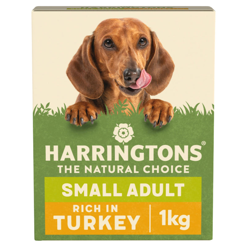 Harringtons Turkey & Rice Small Adult Dry Dog Food 1kg, UK version
