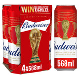 ASDA Budweiser Lager Beer Cans 4x568ml- Buy online at McGrocer