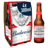 ASDA Budweiser Lager Beer Bottles 4x300ml- Buy online at McGrocer