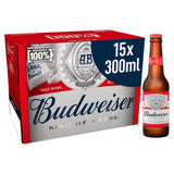 Budweiser Lager Beer Bottles 15 x 300ml