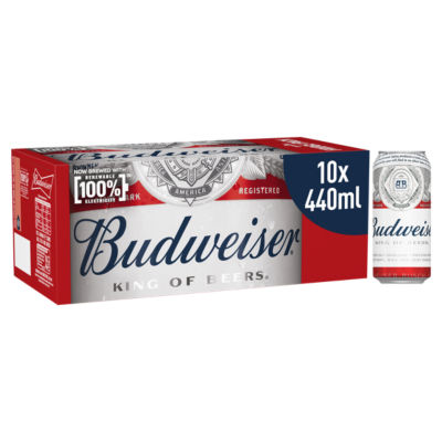 Budweiser lager beer 10x440ml - British product