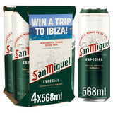 San Miguel premium lager beer 4x568ml cans (British brand)
