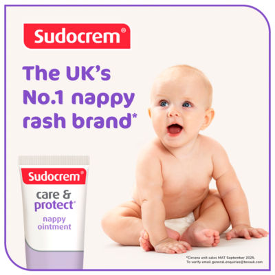 Sudocrem Care & Protect nappy cream 100g (British brand)