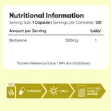 WeightWorld Berberine supplement 500mg 120 capsules, UK version