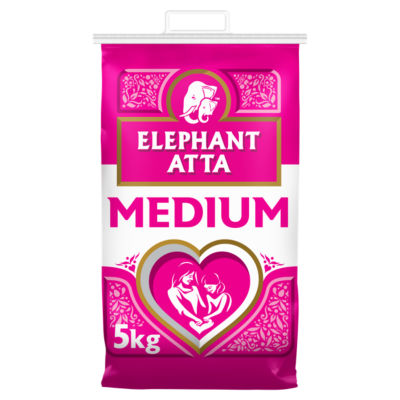 Elephant Atta Medium Chapatti Flour 5kg - British product