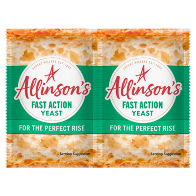 Allinson fast action yeast sachets 2 x 7g - British product