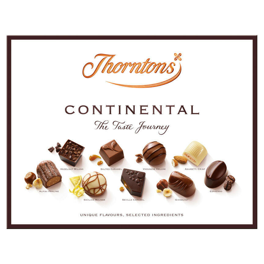 Thorntons Continental Milk, Dark, White Chocolate Gift Box GOODS ASDA