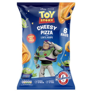 Seabrook Toy Story cheesy pizza lentil hoops 6-pack, UK version