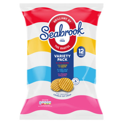 Seabrook crisps variety pack 12x25g - British product