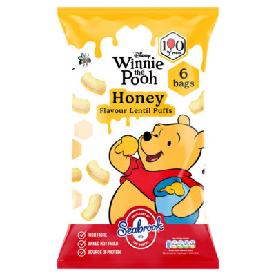 Seabrook Honey Flavour Lentil Puffs multipack 6x18g (British brand)