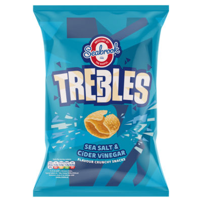 Seabrook Trebles sea salt & cider vinegar crisps 120g - British product
