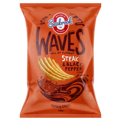 Seabrook Steak and Black Pepper crisps 140g (British brand)