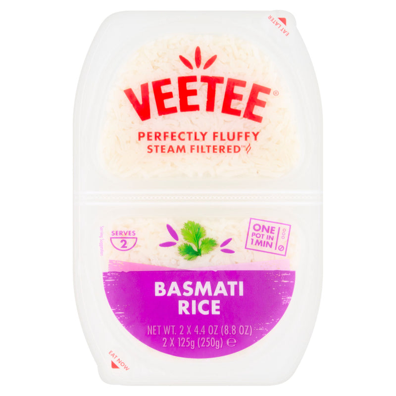 Veetee Steam Filtered Basmati rice 2 x 125g (250g) (British brand)