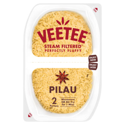 Veetee Steam Filtered Pilau rice 250g (British brand)