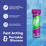 Lift glucose chews blueberry burst 40g, UK version