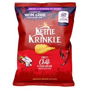 Kettle Krinkle Sweet Chilli & Sour Cream chips 130g, UK version