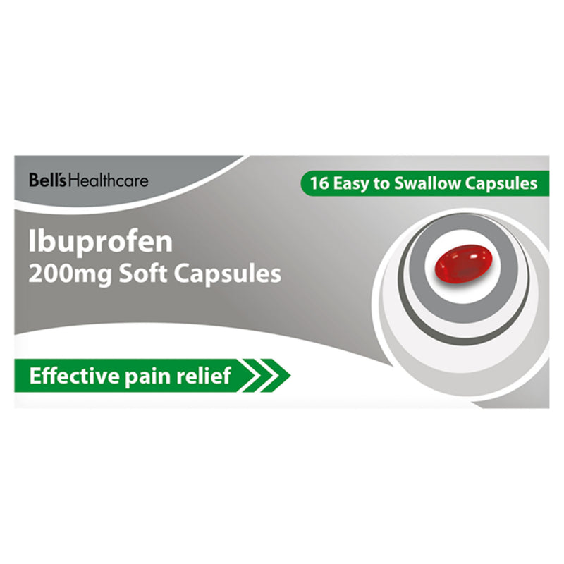 Bell's Ibuprofen 200mg Soft Capsules 16 Capsules - British product