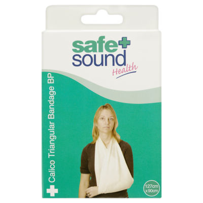 Safe + Sound Health Calico Triangular Bandage BP 127cm x 90cm (British brand)