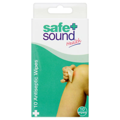 Safe + Sound Health antiseptic wipes 10 pack (British brand)