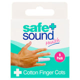 Safe+Sound cotton finger cots 6 pack (British brand)