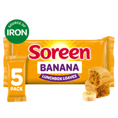 Soreen banana lunchbox loaves 5 x 30g (British brand)