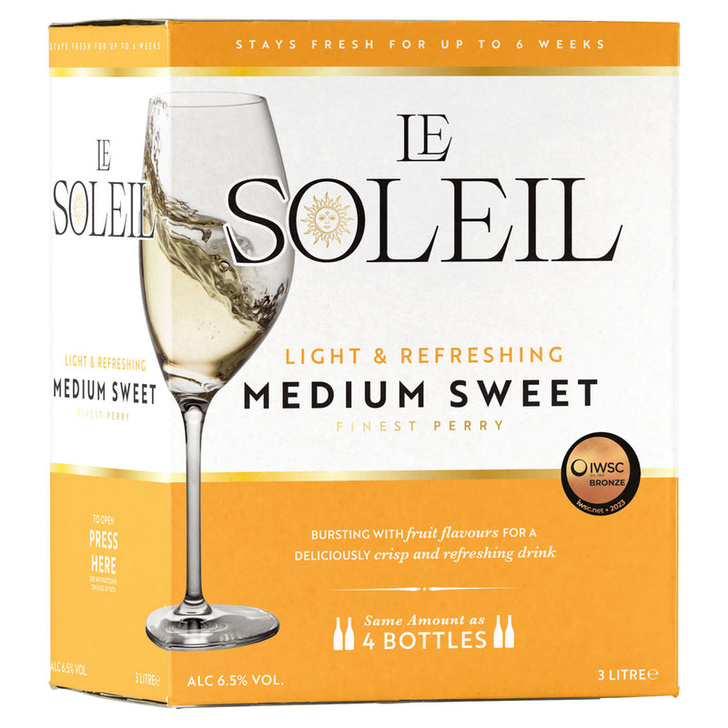 Le Soleil Medium Sweet Finest Perry 3 Litre, UK version