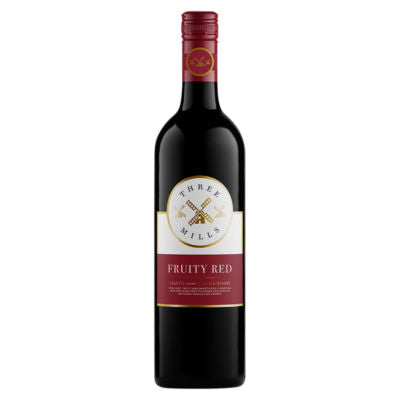 Three Mills fruity red wine 75cl (British brand)