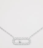 Messika Move Uno white gold diamond necklace 0.22ct, UK version