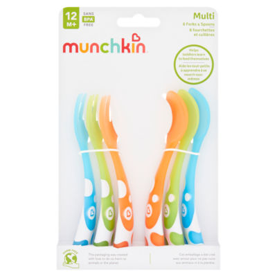 Munchkin 6 multi forks and spoons set for toddlers, imported from the UK