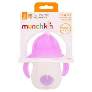 Munchkin Tip & Sip Weighted Straw Cup 7oz Baby Drinking Cup