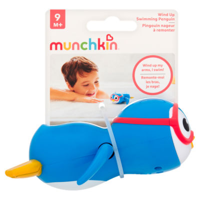 Munchkin wind up swimming penguin bath toy, imported from the UK