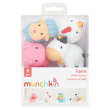 Munchkin Farm 4 Bath Squirts 9m+, imported from the UK