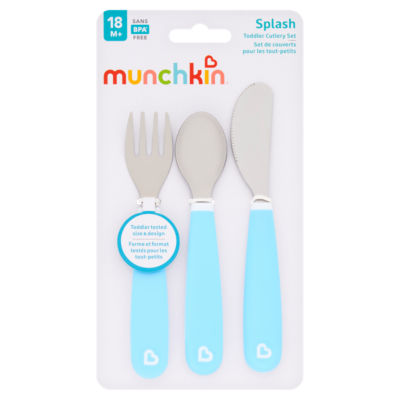 Munchkin Splash toddler cutlery set 18m+, imported from the UK
