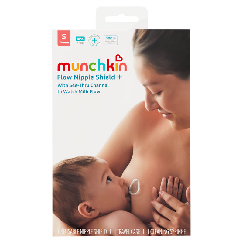 Munchkin Flow Nipple Shield+ 16mm, imported from the UK