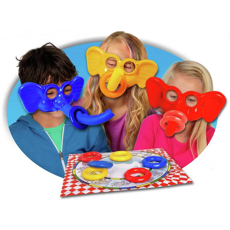 Doh Nutters Game with elephant masks and doughnuts (British brand)