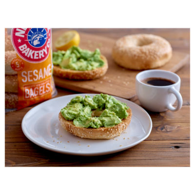 New York Bakery Co sesame bagels 5 pack - British product