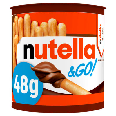 Nutella & Go hazelnut spread and breadsticks snack pot 48g (British brand)