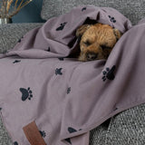 Paws For Slumber waterproof grey pet blanket medium (British brand)