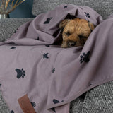 Paws For Slumber waterproof grey pet blanket medium (British brand)