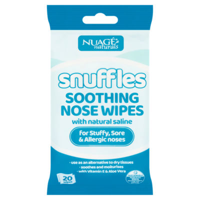Nuage Naturals Snuffles soothing nose wipes 20 count (British brand)