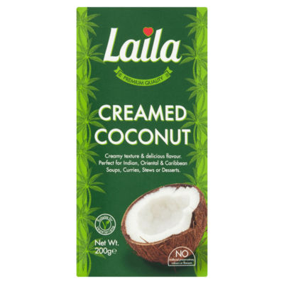 Laila creamed coconut 200g block, UK version