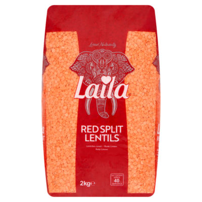 Laila red split lentils 2kg from UK (British brand)