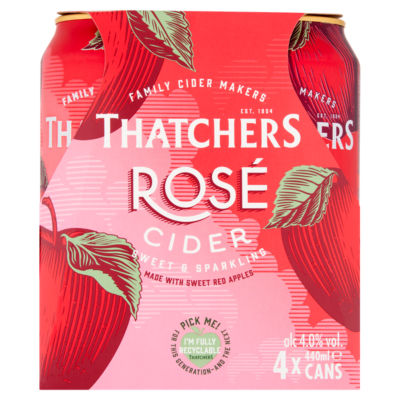 Thatchers Rosé Cider multipack 4 x 440ml (British brand)