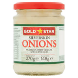 Gold Star silverskin pickled onions 270g, imported from the UK