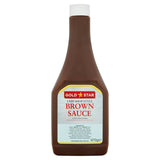 Gold Star brown sauce chip shop style 670g, imported from the UK