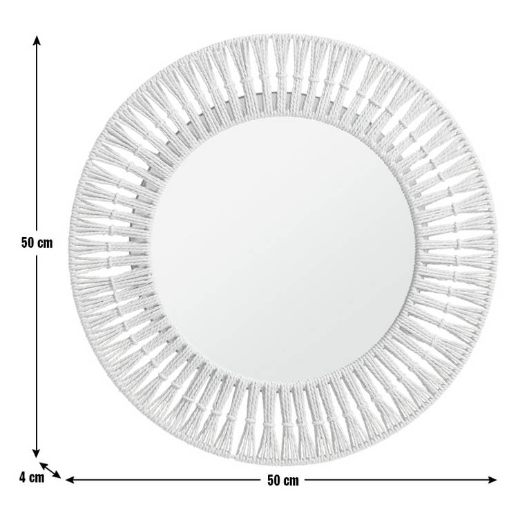 Habitat rope-effect round wall mirror 50cm, UK version