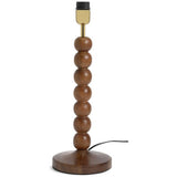 Habitat Bobbin mango wood table lamp base walnut finish H44cm (British brand)